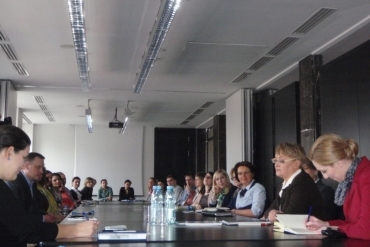 Henryka Bochniarz na spotkaniu z pracownikami RWE, Warszawa, 26 marca 2013 r.