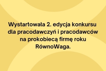 Wystartowała 2. edycja konkursu RównoWaga!