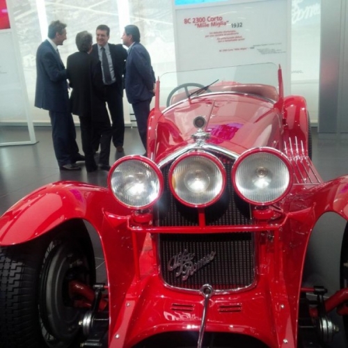 Henryka Bochniarz w muzeum Alfa Romeo w Mediolanie