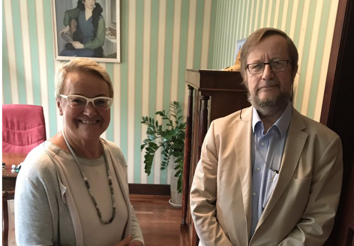 Henryka Bochniarz i Harri Tiido, ambasador Estonii