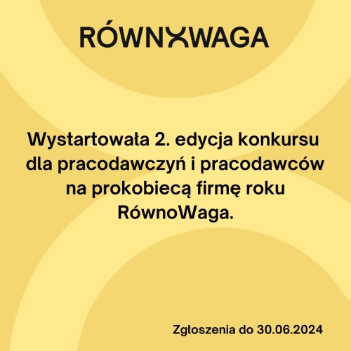 Wystartowała 2. edycja konkursu RównoWaga!